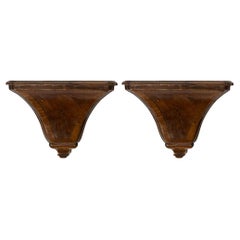 Pair of Wall Consolles in Wood, 1840