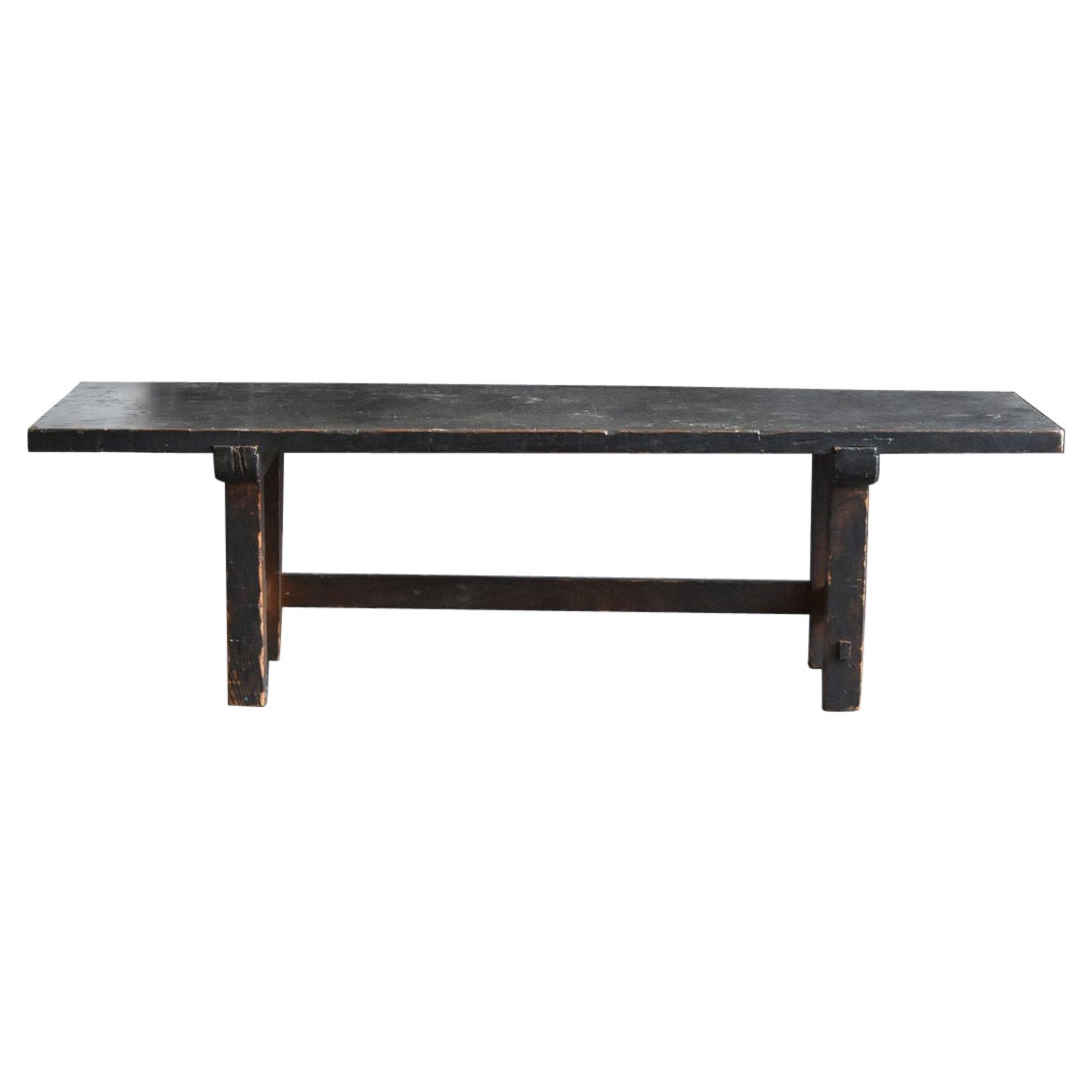 Japanese Antique Wooden Low Table, 1800-1900, Edo-Meiji Period, Simple Sofa Table