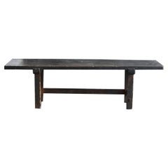 Japanese Antique Wooden Low Table, 1800-1900, Edo-Meiji Period, Simple Sofa Table