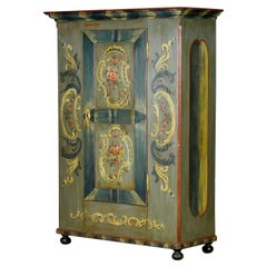 Antique German Hand Painted Cabinet, circa 1850