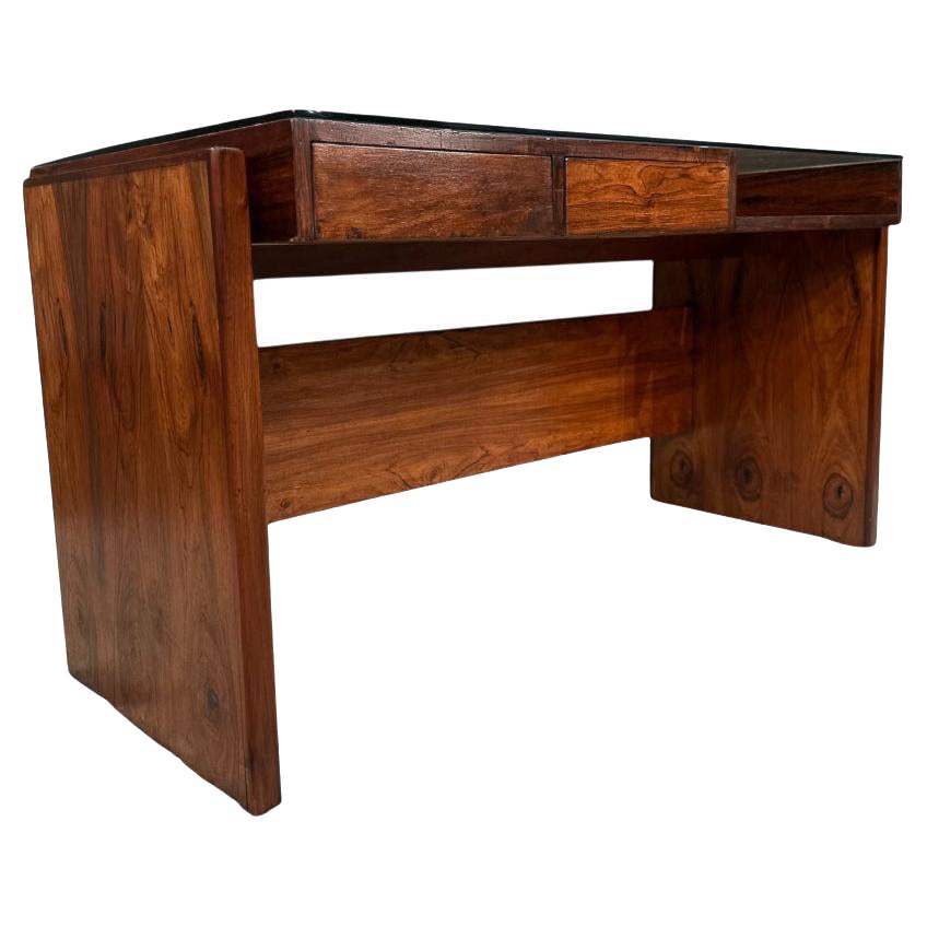 Brazilian Modern Desk in Hardwood by Joaquim Tenreiro for Bloch, 1966, Brazil