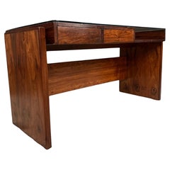Escritorio moderno brasileño en madera dura de Joaquim Tenreiro para Bloch, 1966, Brasil