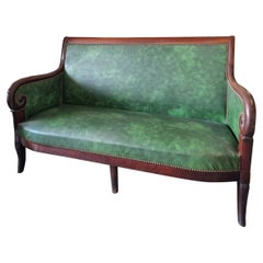 Antique French Sofa 19th Century Antique Furniture Empire Vintage Mahogany