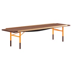 Finn Juhl Table Bench, Wood and Brass
