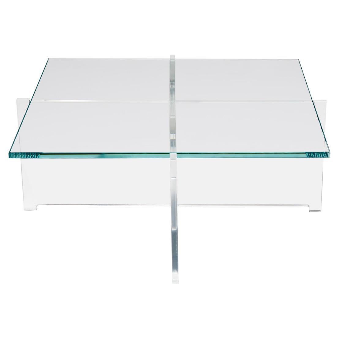 Bodil Kjær 'Crossplex Low Table', Polycarbonate and Glass by Karakter For Sale