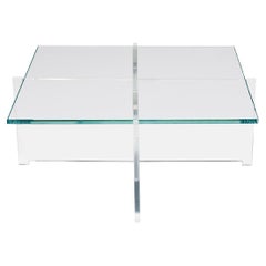 Bodil Kjær "Table basse Crossplex", polycarbonate et verre par Karakter