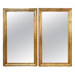 Pair of Directoire Style Gold Gilt Mirrors