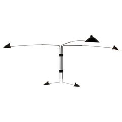 Sconce 5 Rotating Straight Arms di Serge Mouille