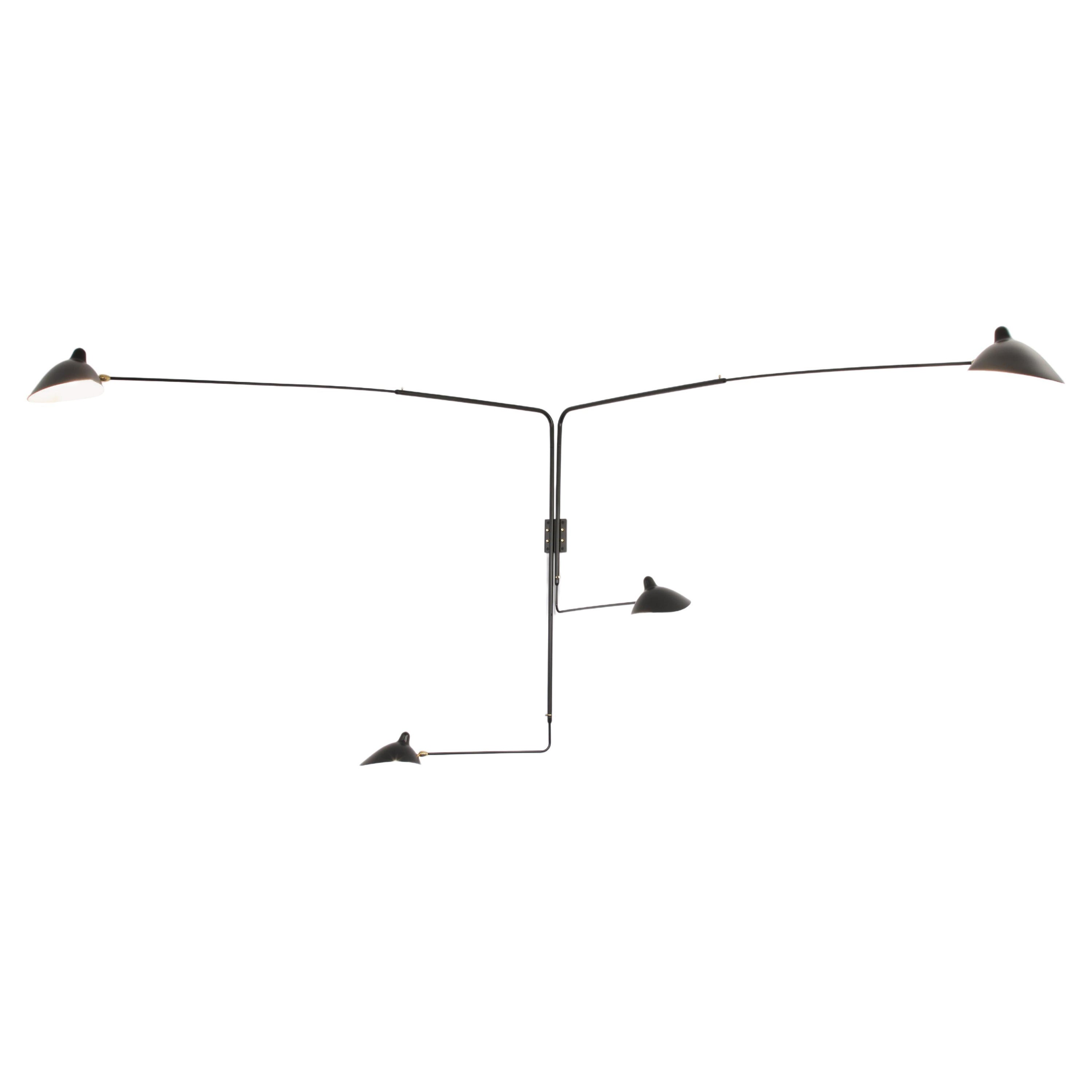 Sconce 4 Rotating Straight Arms by Serge Mouille For Sale