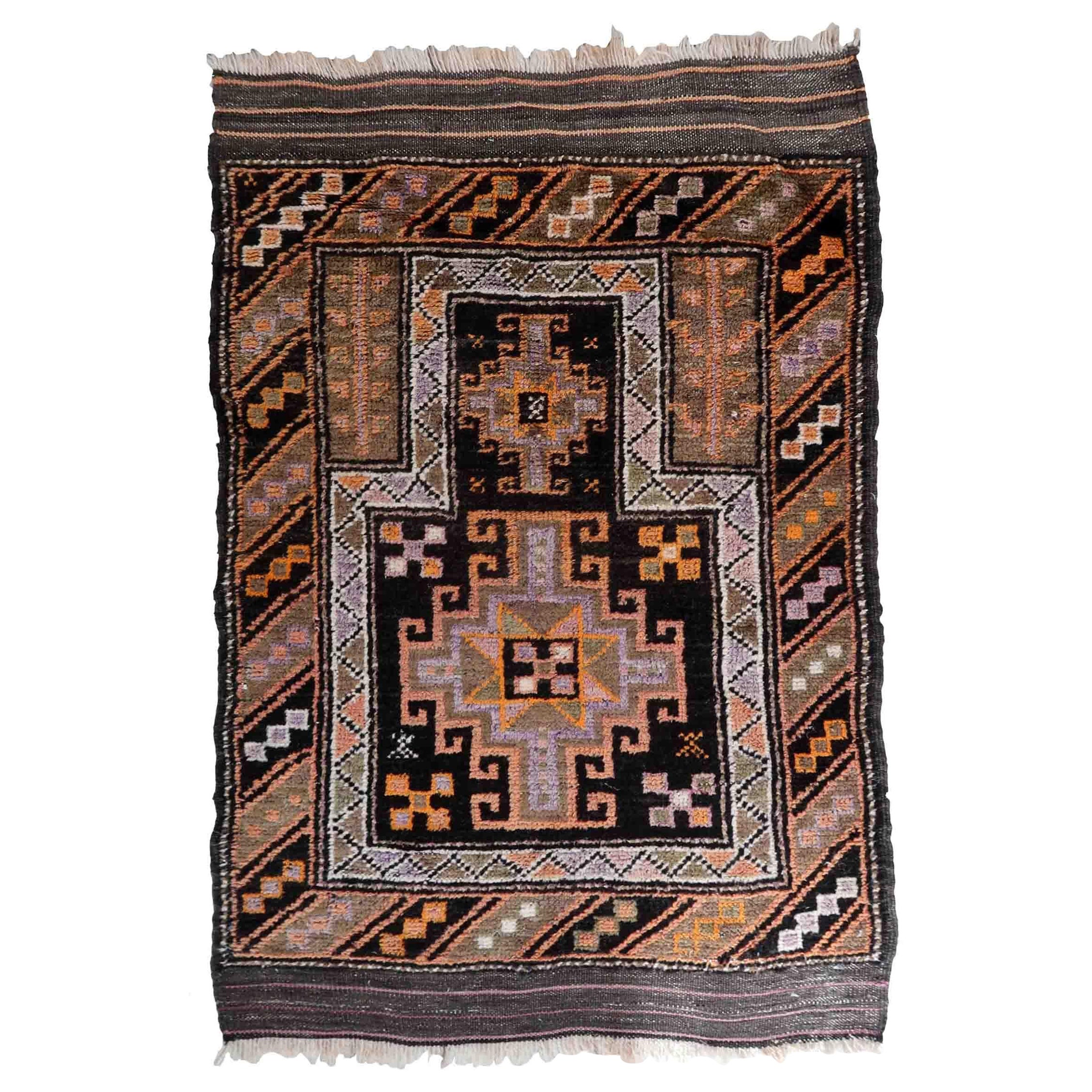 Handmade Antique Afghan Baluch Rug, 1900s, 1C1045 For Sale