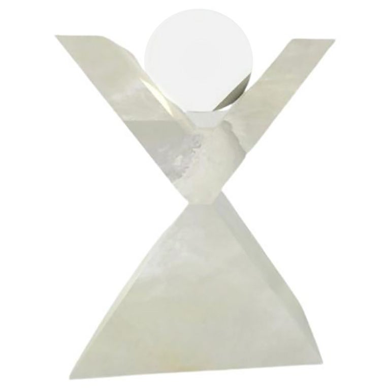 Stehlampe 67, weißer Onyx von Sissy Daniele im Angebot