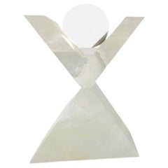 Stehlampe 67, weißer Onyx von Sissy Daniele