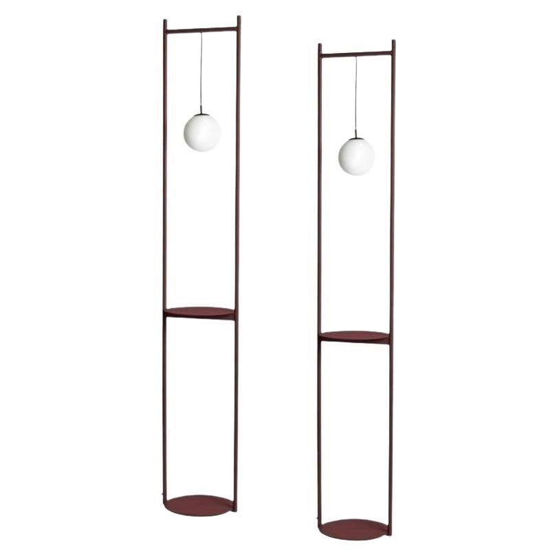 Pair of Heis Floor Lamps by Mason Editions For Sale