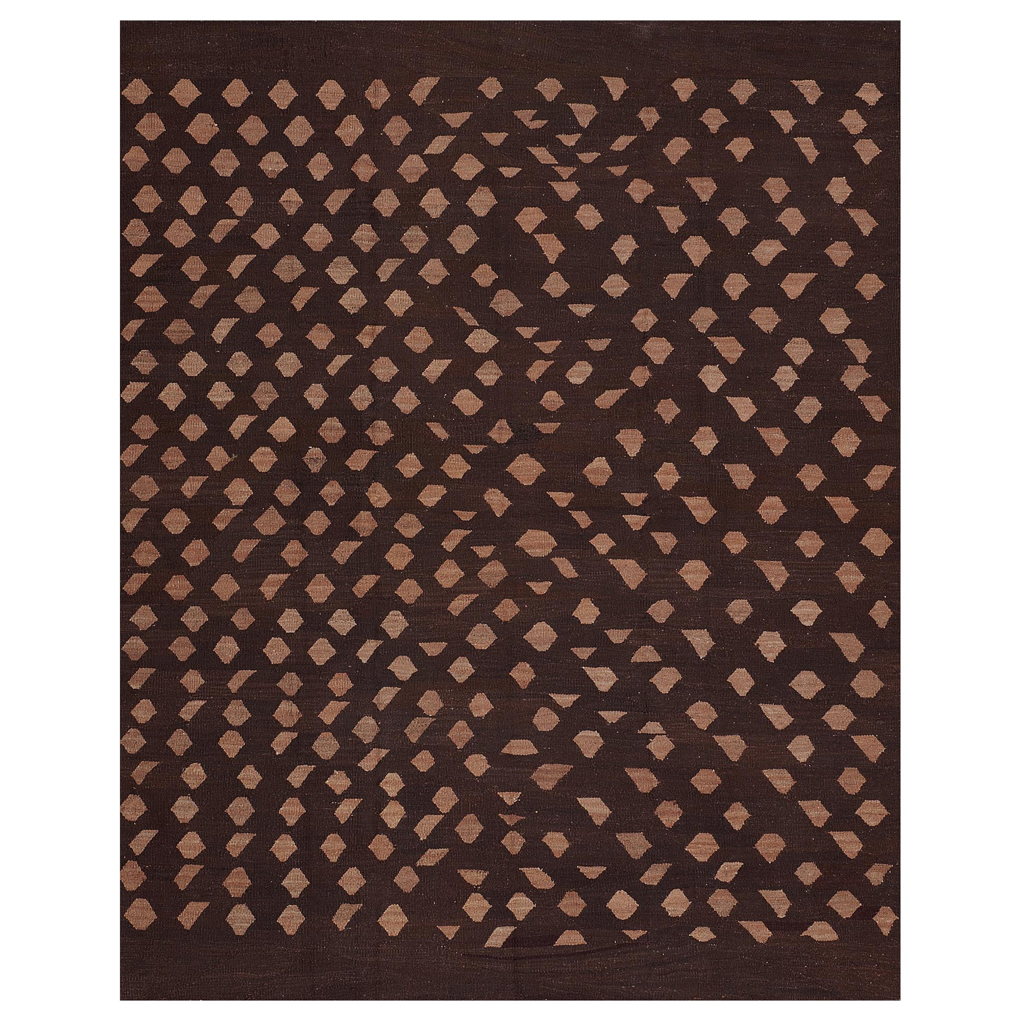 Contemporary Mansour Handwoven Wool Deco Rug For Sale