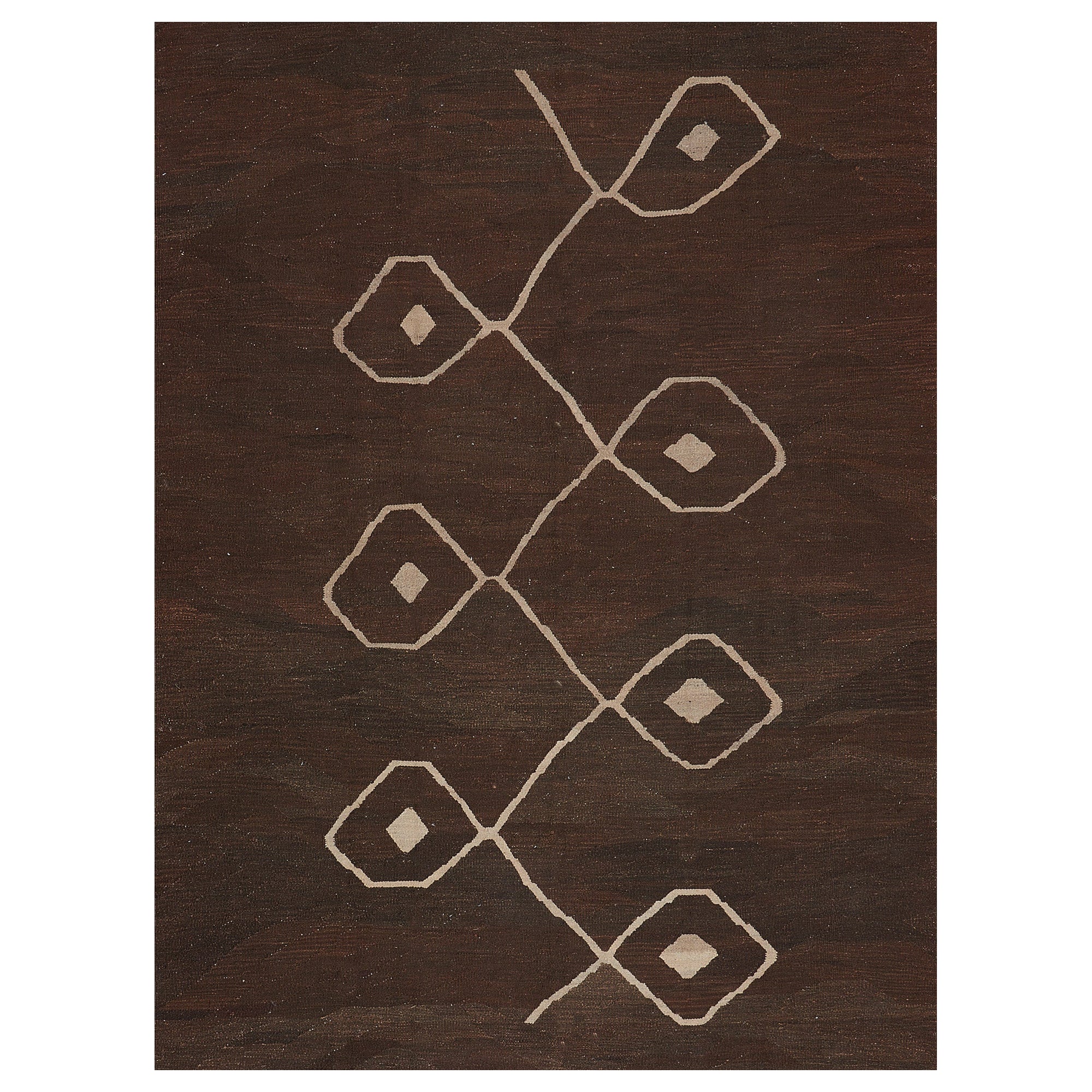 Contemporary Handwoven Flat Weave Rug For Sale