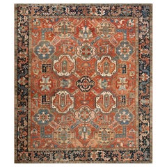 Antique 19th Century N.W. Persian Heriz Carpet ( 10'4" x 12'7" - 315 x 385 )