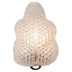 Midcentury Italian Barovier Leaf Wall Light, Murano Glass, 1940s