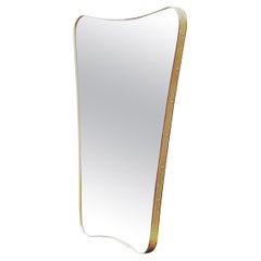 Gio Ponti Inspired Brass Tape Framed Mirror Timeless Luxury Design Medium