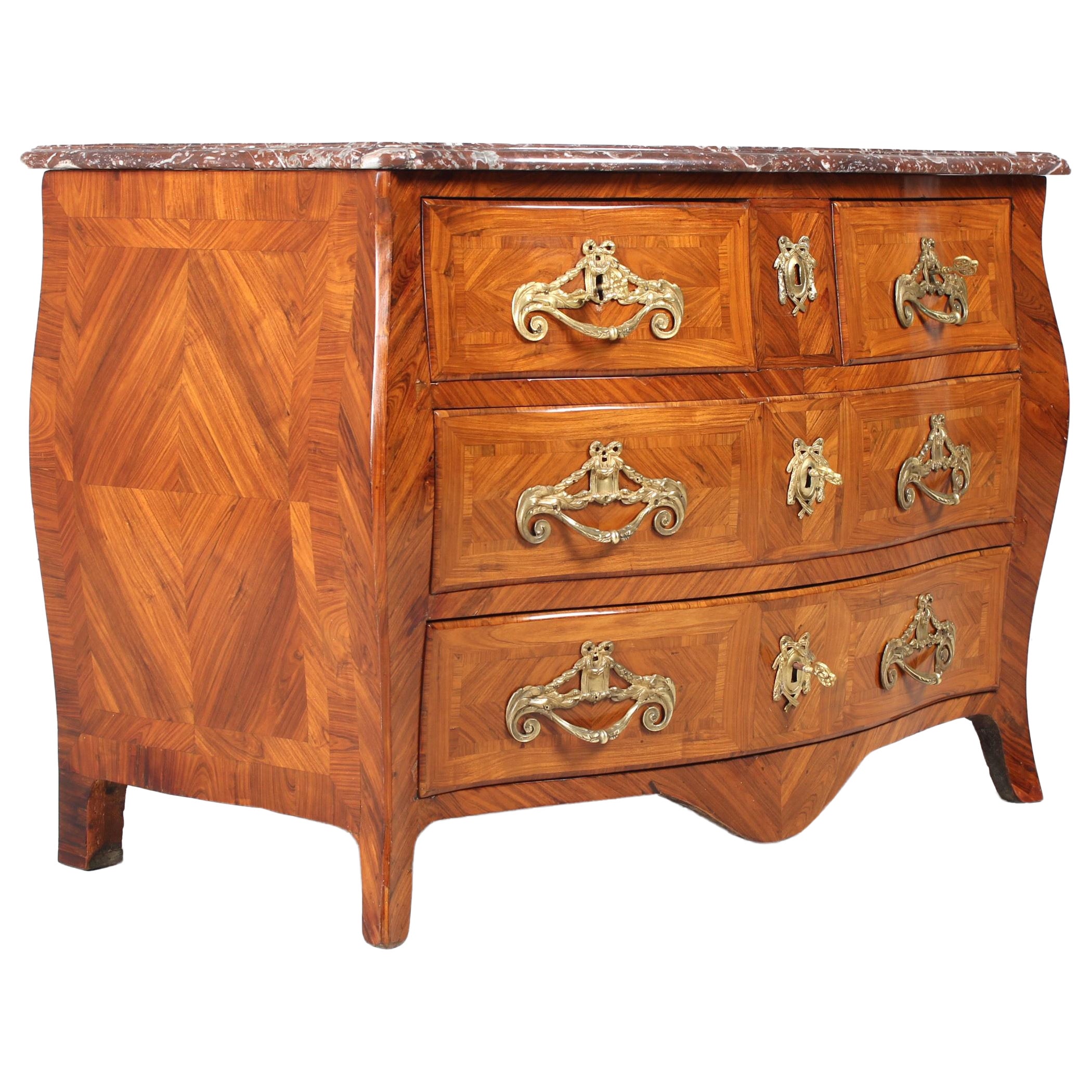 18th Century French Louis XV Commode, Chest of Drawers For Sale