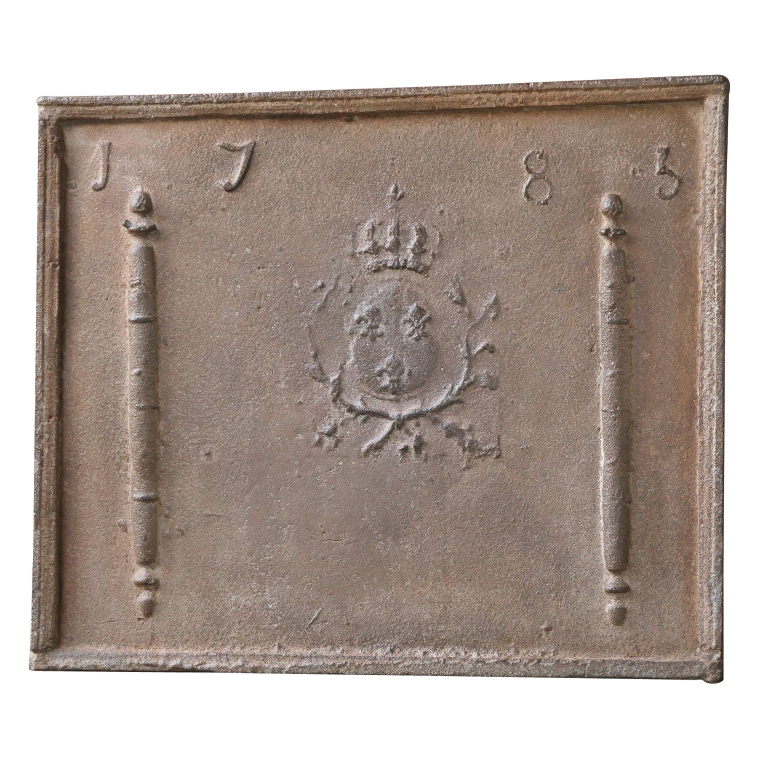 French Louis XV 'Arms of France' Fireback / Backsplash, 18th Century For Sale