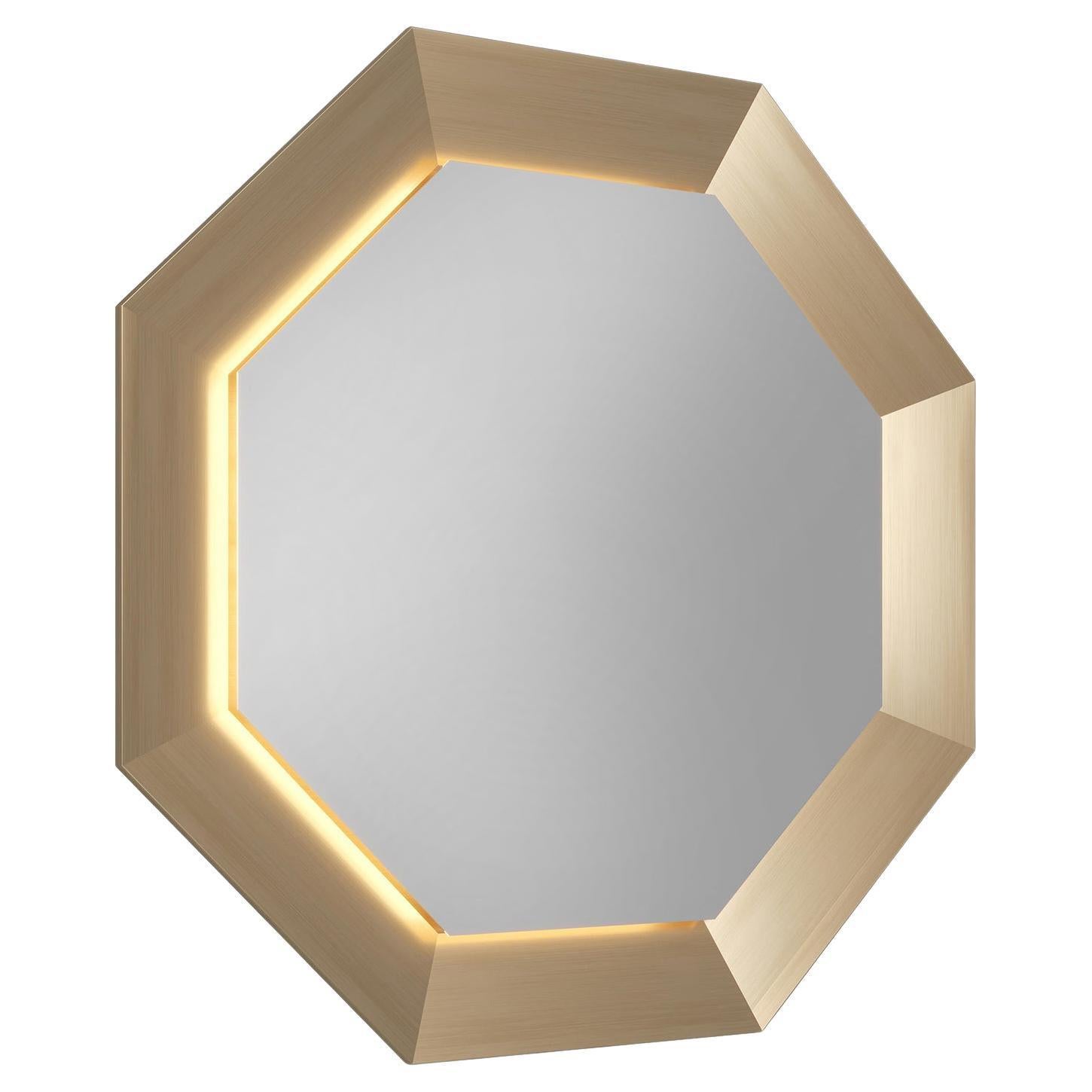 Hocto Gold Matte Mirror For Sale