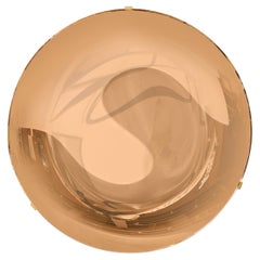 Miroir rond concave sculptural contemporain en éffetto Vetro personnalisé