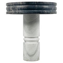 Black & White Marble Halo Table Lamp