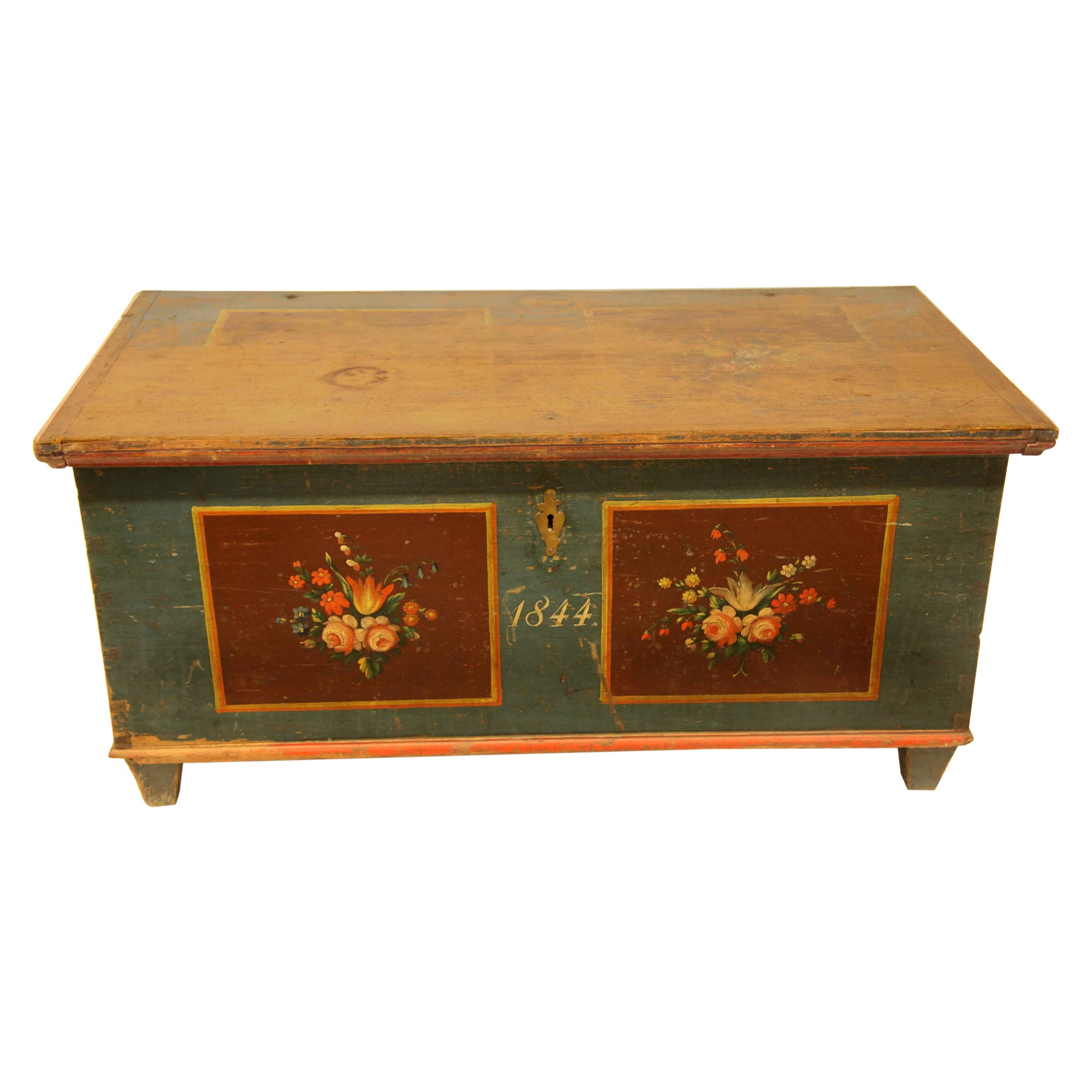 Central European Painted Blanket Chest