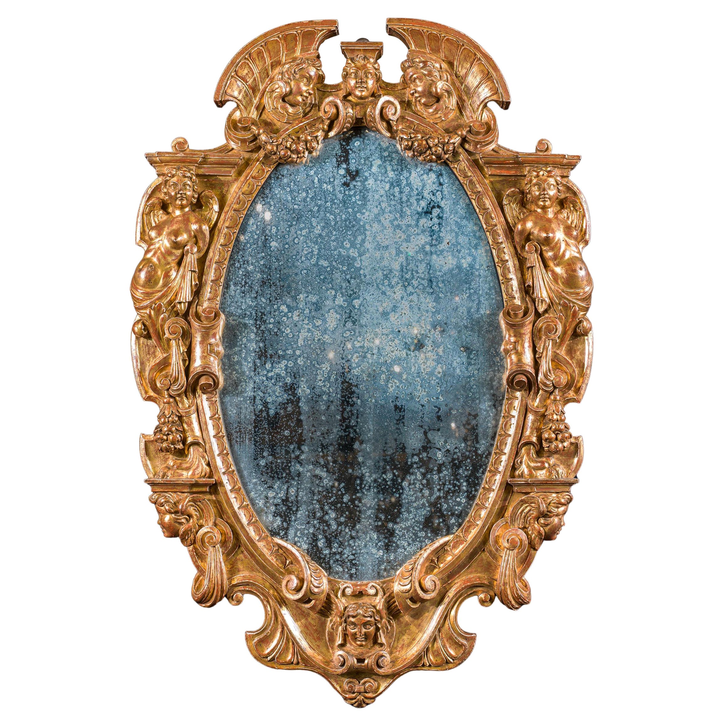 Rare American Wall Mirror by Caldwell & Co For Sale