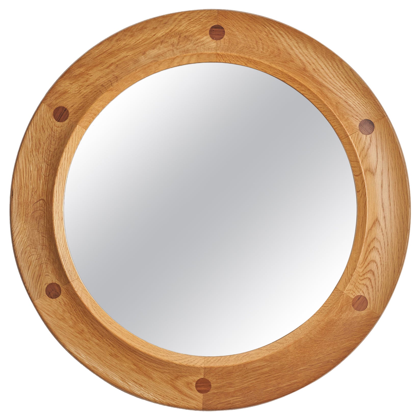 Fröseke Nybrofabriken, Wall Mirror, Oak, Rosewood, Sweden, 1960s For Sale