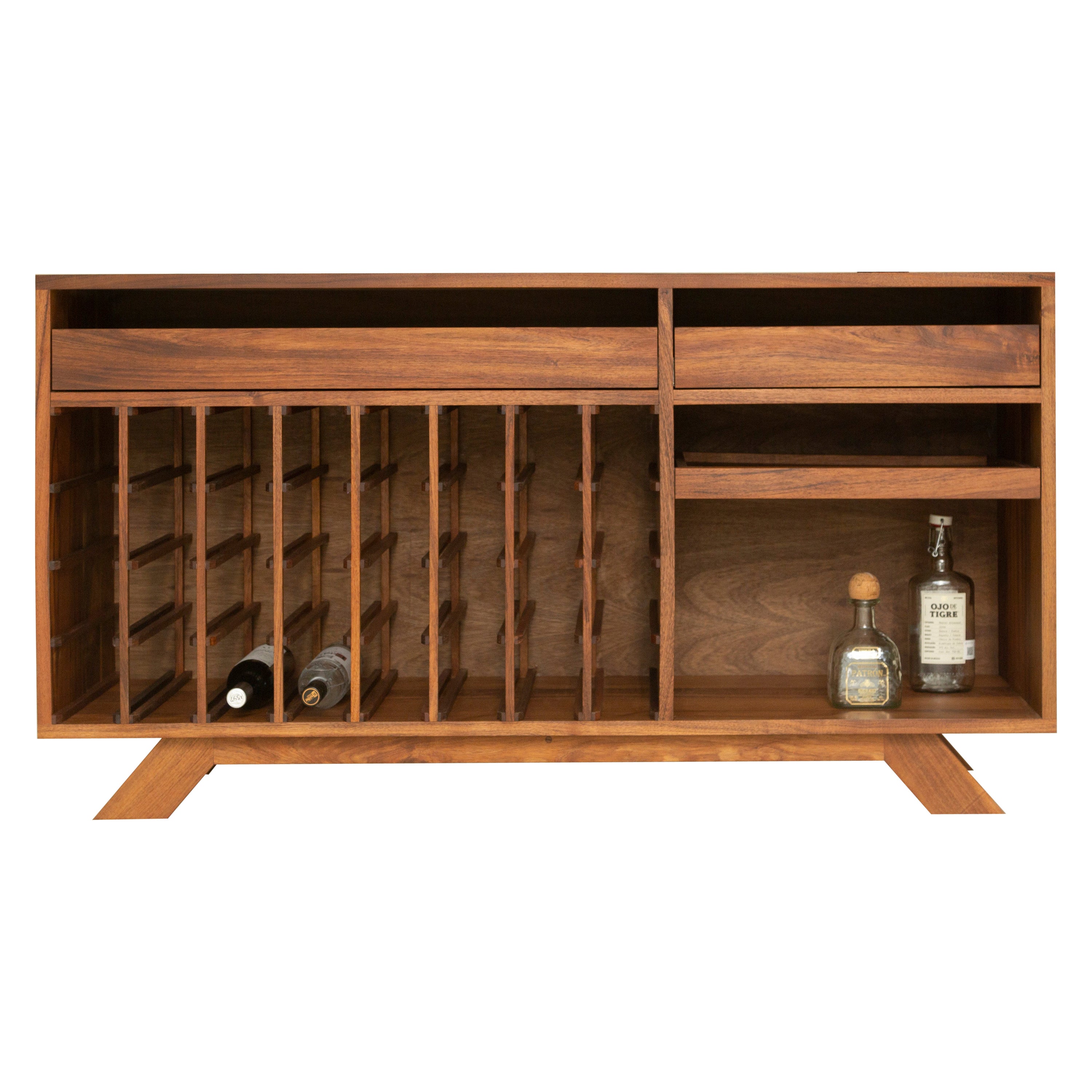 Syrah Wine Cabinet in Tzalam Wood by Tana Karei For Sale