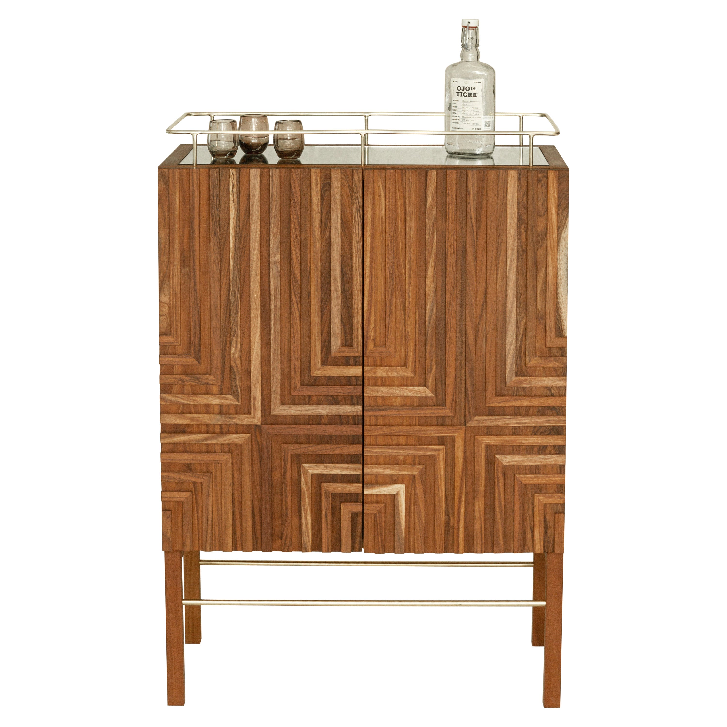 Stellenbosch Bar Cabinet in Tzalam Wood by Tana Karei For Sale