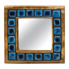 Ceramic Mirror by Mithe Espelt, France, 20th Century