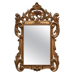 Antique Elaborate Carved and Gilt Leafy Mirror