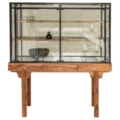 Lloyd Cabinet in Tzalam Wood and Glass