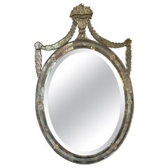 1940s Oval Venetian Mirror