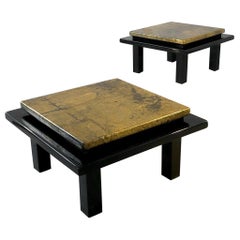 Set of 2 Lacquered Nightstands or Side Tables, in the Spirit of Aldo Tura, 1970