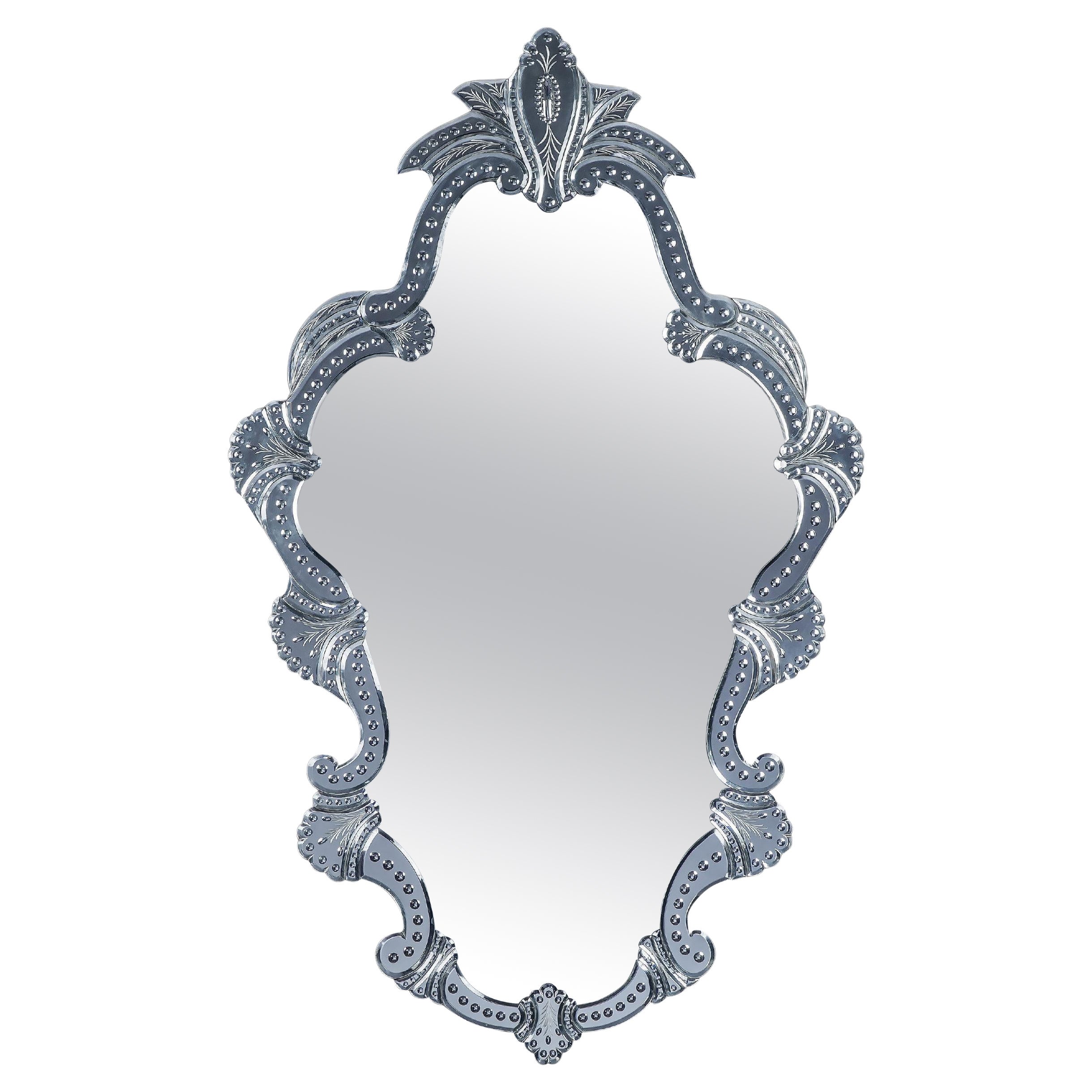 "Alì Baba" Murano Glass Mirror, 800 French Style by Fratelli Tosi For Sale