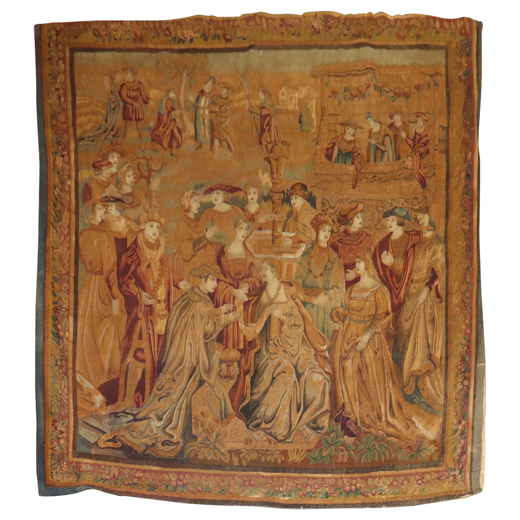 Late 19th Century French Figurative Tapestry For Sale