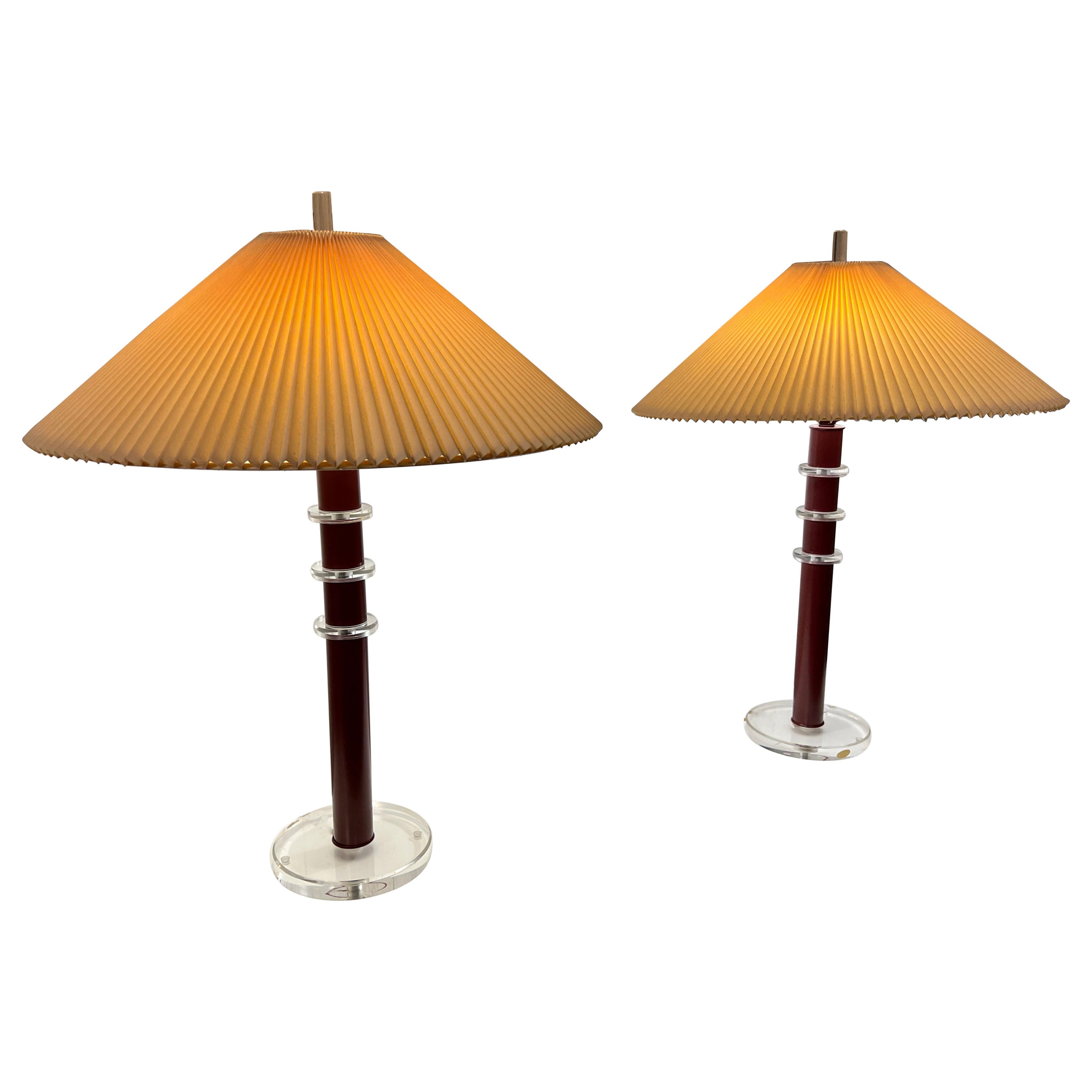 Vintage-Lampen aus gestapeltem Lucite