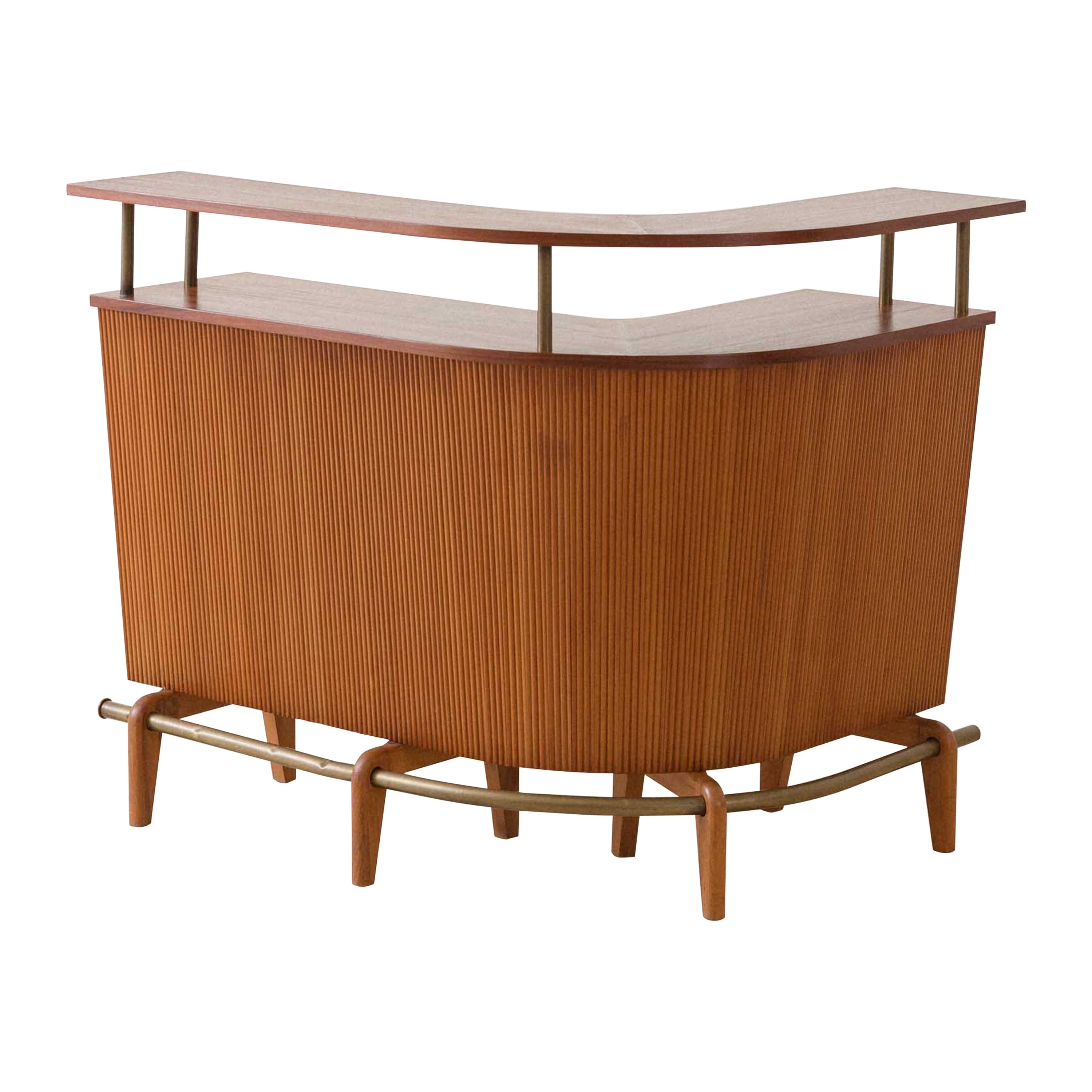 Bar Cabinet with Footrest by Carlo Hauner and Martin Eisler, c. 1955, Forma S.A For Sale
