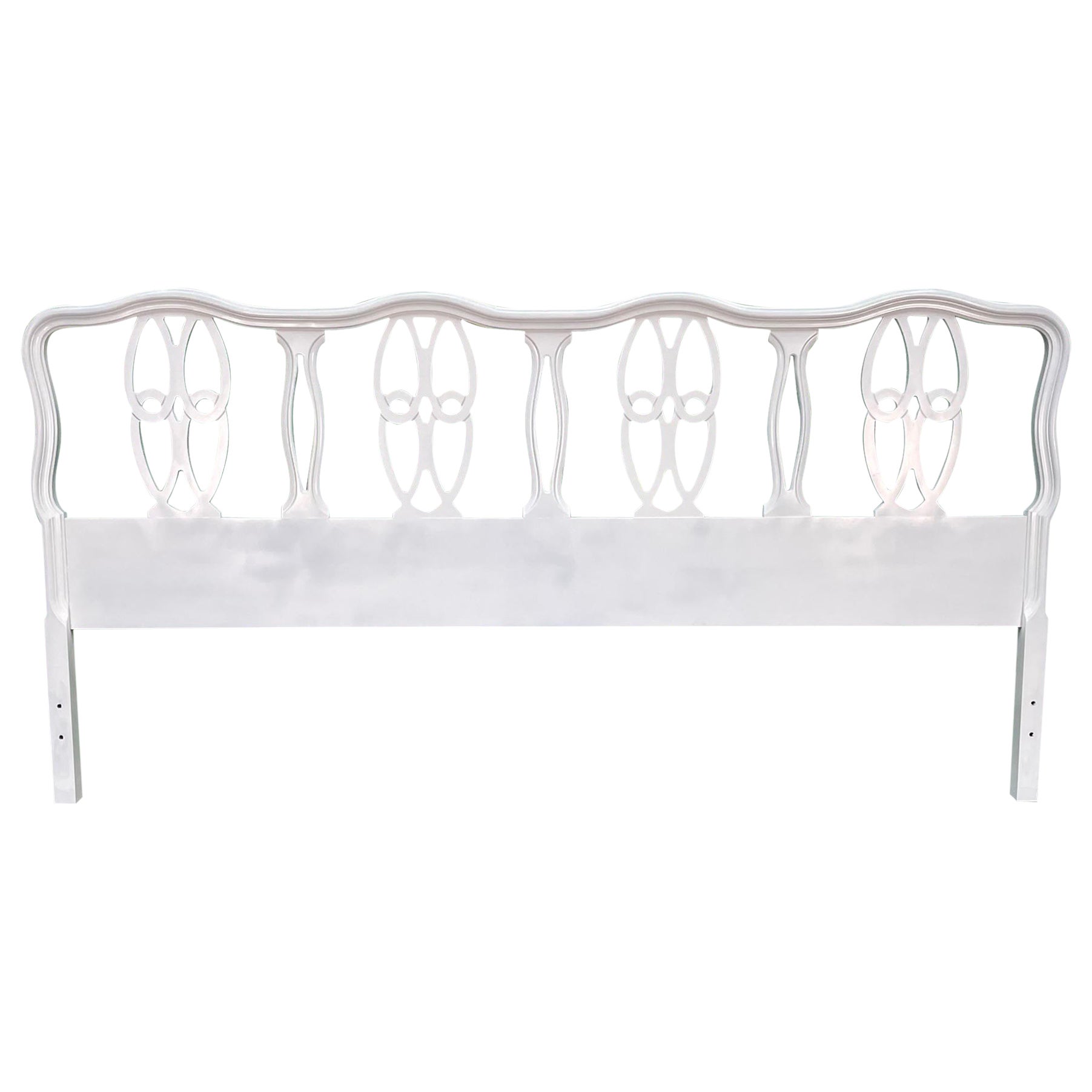 Midcentury Dorothy Draper Style King Bed Headboard For Sale