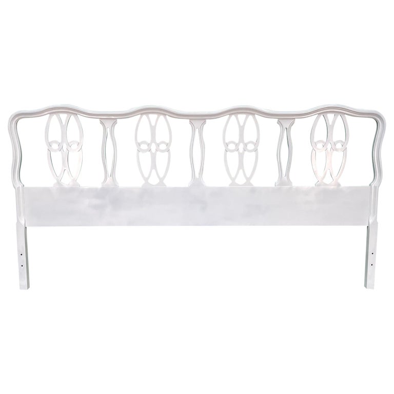 Midcentury Dorothy Draper Style King Bed Headboard For Sale