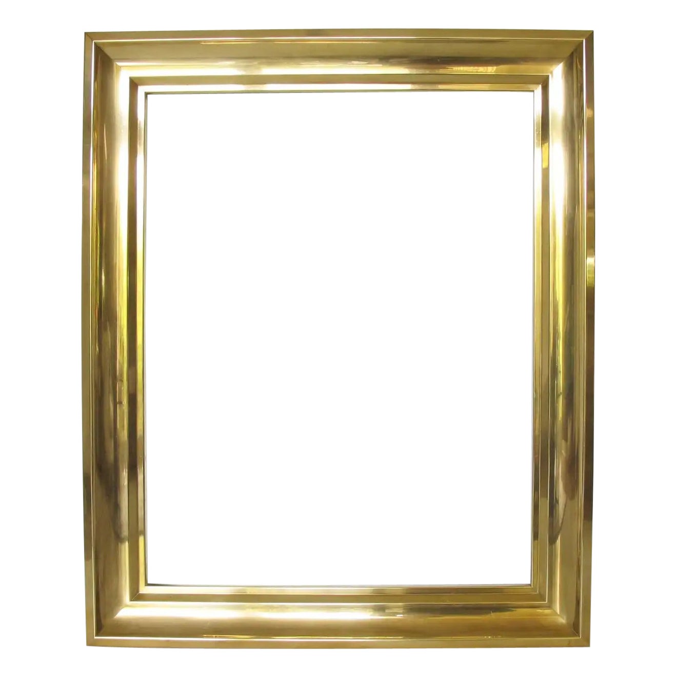 Modernist Brass Frame for Painting, Drawing or Mirror, 1940s For Sale