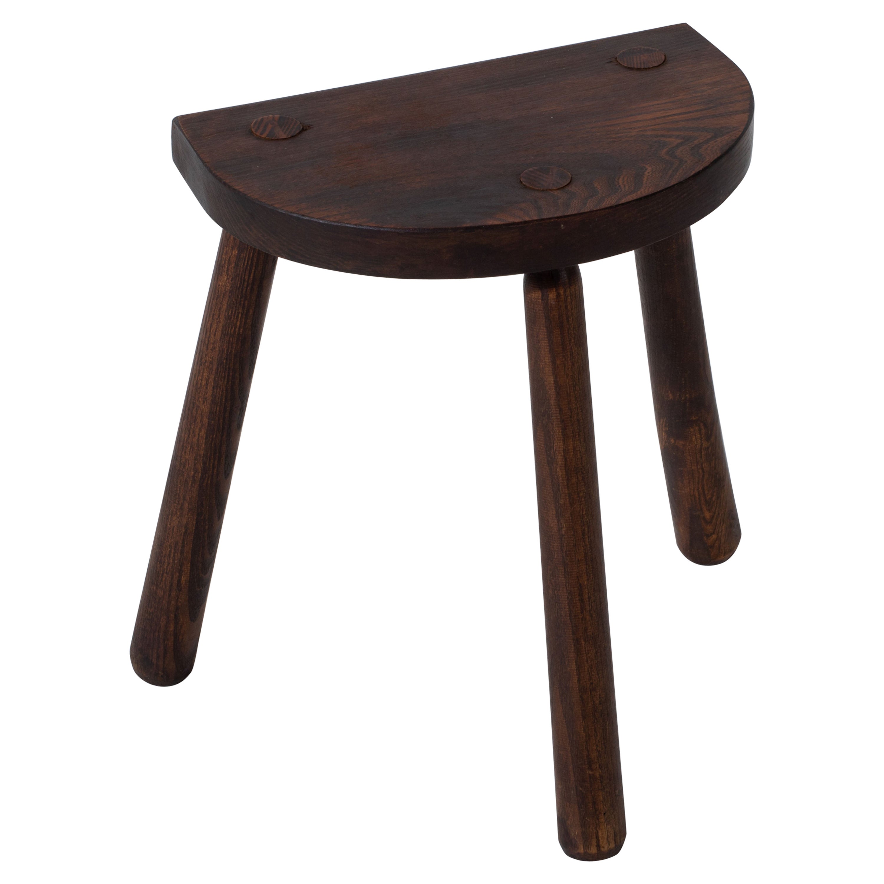 French Midcentury Tripod Stool For Sale