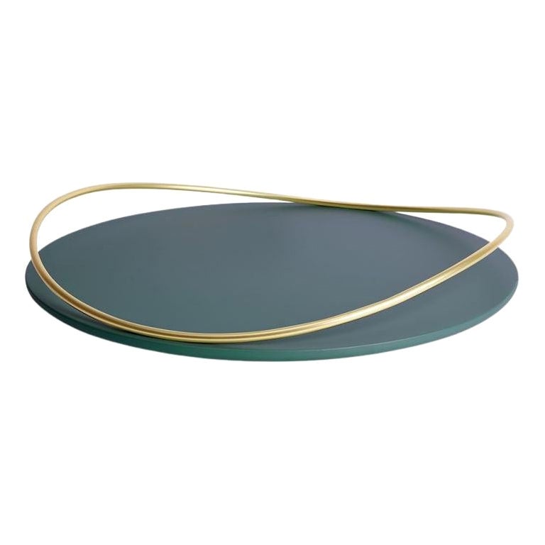 Petrol Green Touché E Tray by Mason Editions For Sale