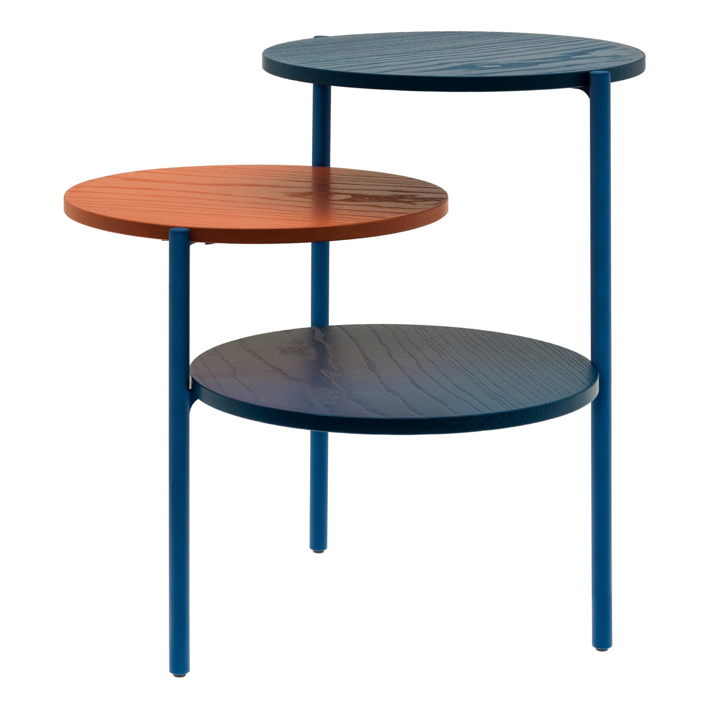 Blue & Coral Triplo Table by Mason Editions For Sale