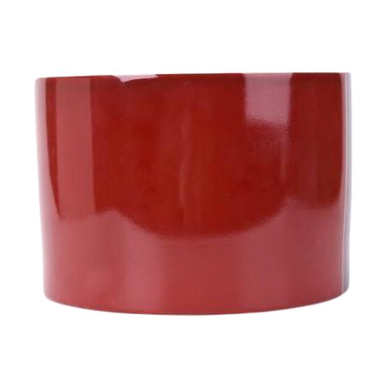 Red and Purple Porcelain Vase by WL Ceramics For Sale