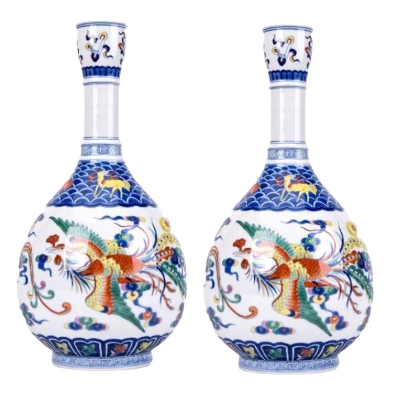 Set of 2 Garlic Head Bottles by WL Ceramics For Sale at 1stDibs