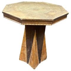 Interesting Art Deco Africanist Pedestal Table, circa 1930